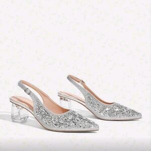 Rhinestone Pointed Heel